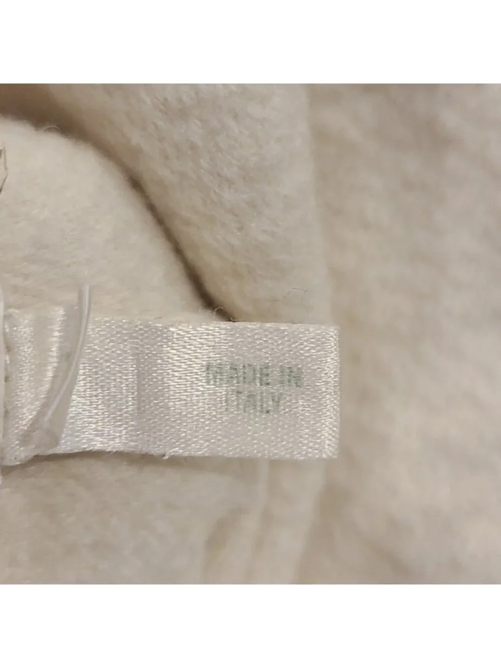 Escada 97% cashmere cream and black long jacket